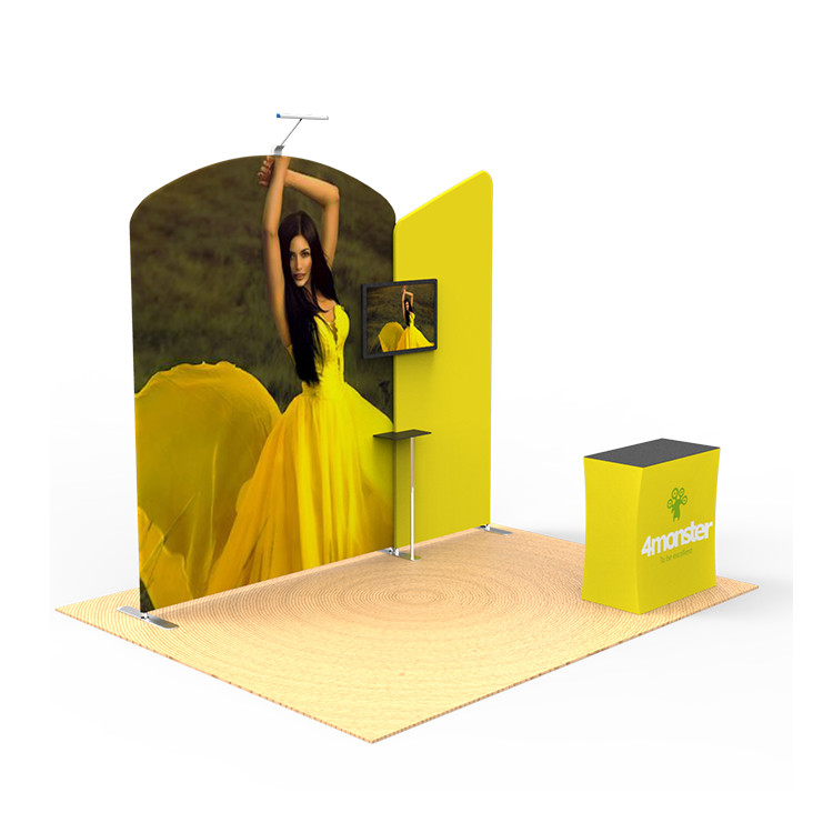 Tension Fabric Trade Show Booth Displays , Business Booth Displays Luxury Banner