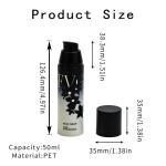 Cosmetic Lotion Bottle 50ml Refillable Airless Pump Bottle Luxurious Hot