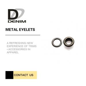 Quality Durability &amp; Being crack-proof Brass Metal Eyelets for Garment Fabric Metallic Rings Color DTM wholesale