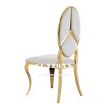 Hot Sale Fancy Benz Design Back Dining Furniture Gold Stainless Steel Banquet