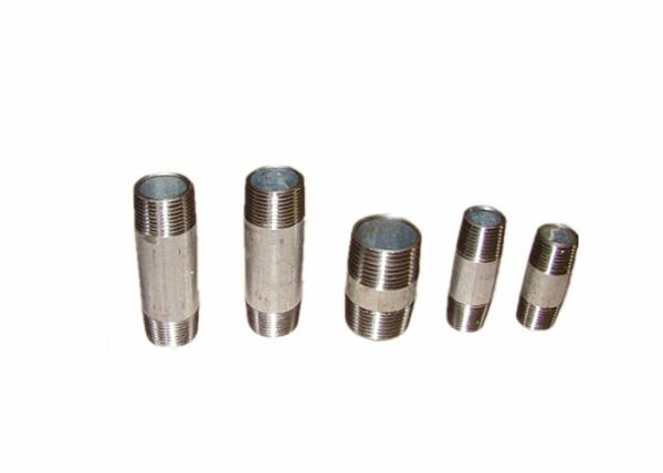 Cheap 1 " Sch 80 100mm Stainless Steel Threaded Nipple , NPT Stainless Steel Pipe Fittings ASTM A182 F304 ASME B16 11 for sale