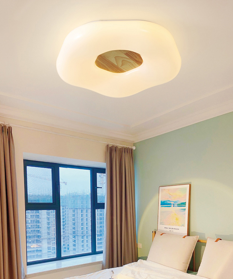 Modern Ceiling Lamp LED 24W 36W Flower Shape Ceiling Lights For Bedroom Living Dining Room wooden ceiling lamp(WH-WA-56)