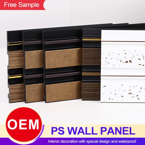Polystyrene Waterproof PS Wall Panel For Interior Hotel WPC Wall Panel