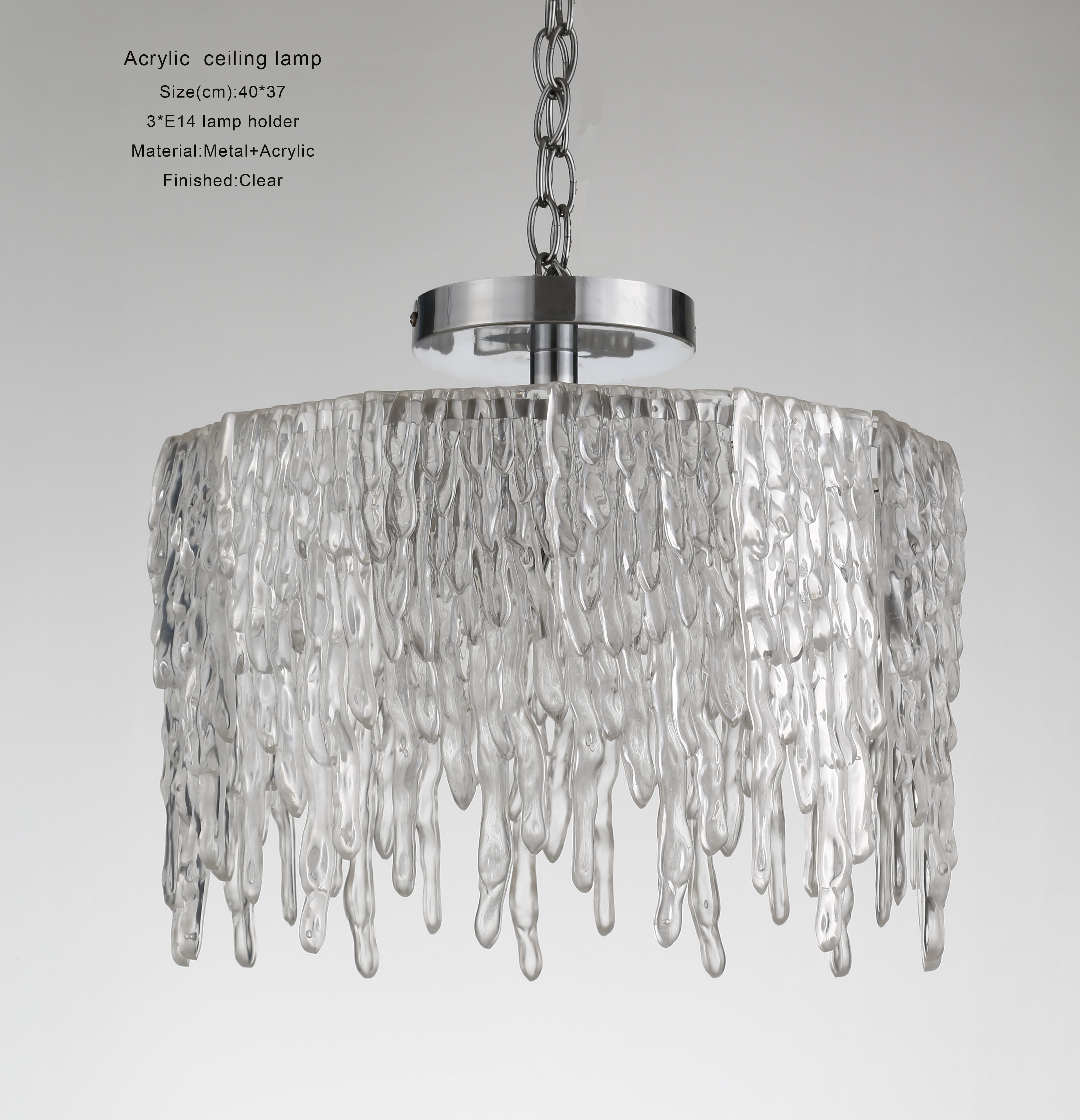 Clear Ice Bar Acrylic Ceiling Lamp