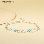 0.14oz 0.2m Sterling Silver Jewelry Bracelets Fiancée Adjustable Bangle Bracelet