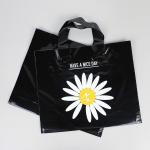 HDPE LDPE Film Shopping Mall Black Plastic Tote Bag