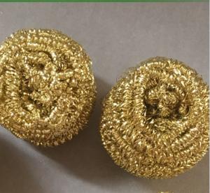 Quality Heavy Duty Brass Scouring Pads No Peculiar Smell For Kitchen Cleaning wholesale