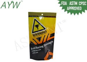 Quality Smell Proof Stand Up Resealable Pouches , Foil Heat Seal Bags For Sport Accessories Storage wholesale