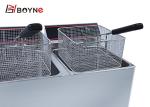 11L Double Oil Tank Electric Fryer Table Top Fryer Snack Food Kitchen Equipments