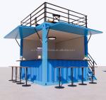 10ft Prefabricated Restaurant Shop Street Food Kiosk Container Pop Up Mobile