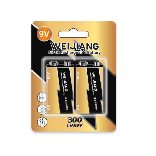 300mAh Ipower 9v Battery AA Nickel Metal Hydride Rechargeable Batteries For Home