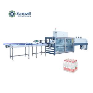 Quality Glass Bottle Wine Automatic Water Bottle Shrink Wrapping Machine PET Bottle Soft Drink Shrink Wrap Packing Machines wholesale