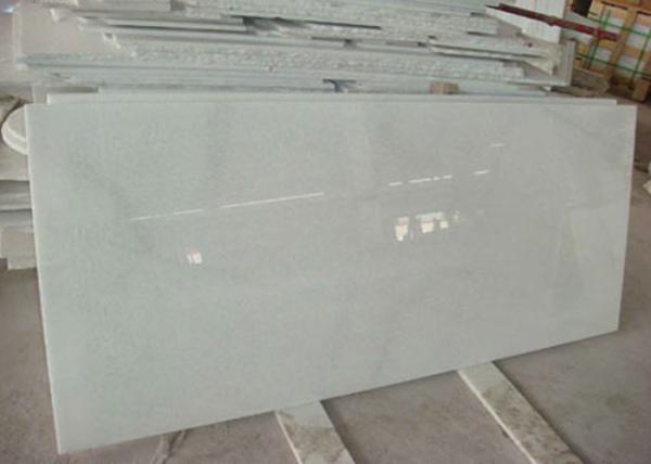 Crystal White Marble Bathroom Countertops , Marble Stone Flooring Environmentall