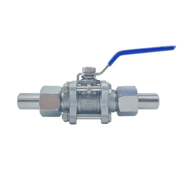 Q21F Stainless Steel 304 316 Three-Piece Ball Valve with Manual Driving Mode and