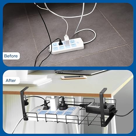 Plant Fiber Type Desk Cable Management Tray for Sturdy and Neat Wire Organization