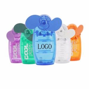 Quality Transparent Mini fan Cabinet Convenient Outdoor Fan Advertising Fan Logo Customized wholesale