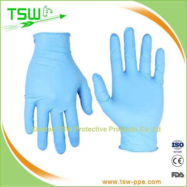 240mm Length Disposable Nitrile Exam Gloves With Textured Fingertips