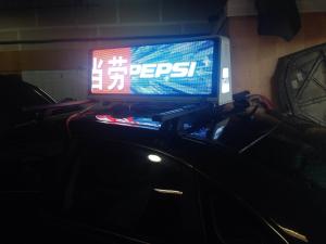 Quality 3G 4G Taxi Roof Led Display / Led Screen For Taxi Top Sign Advertising 25 kg wholesale
