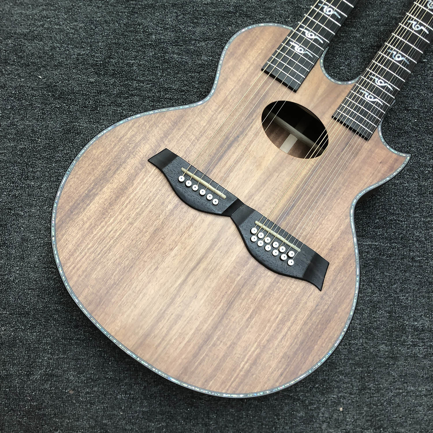 Custom PS14dk style Ritchie Sambora model 6/12 strings double neck acoustic guitar