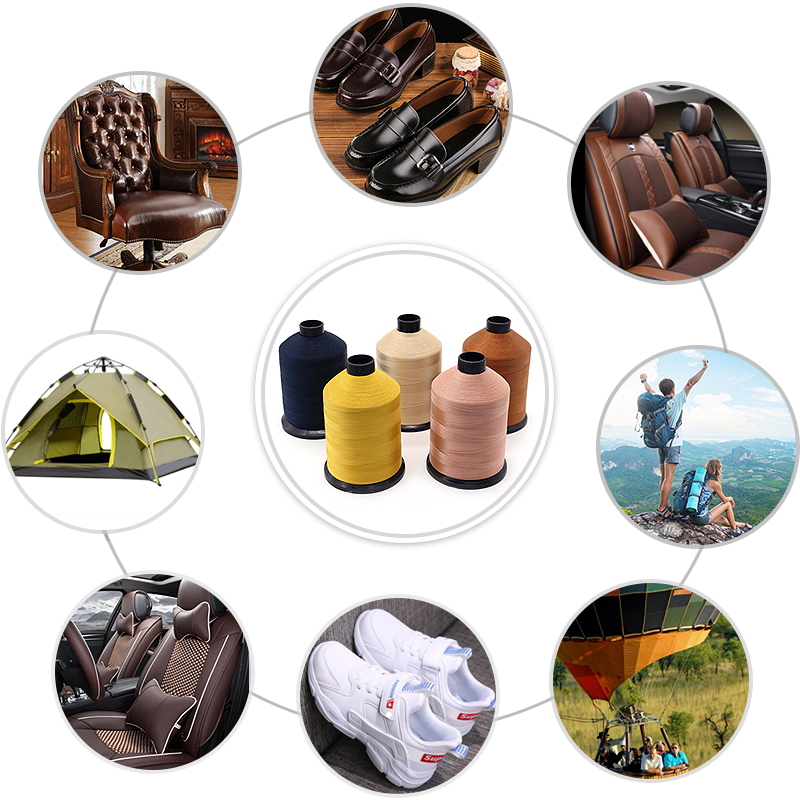 4200D/3 210D/3 840D/3 Bonded Nylon 66 V69 Tex 70 Thread for Leather Stitching Dyed
