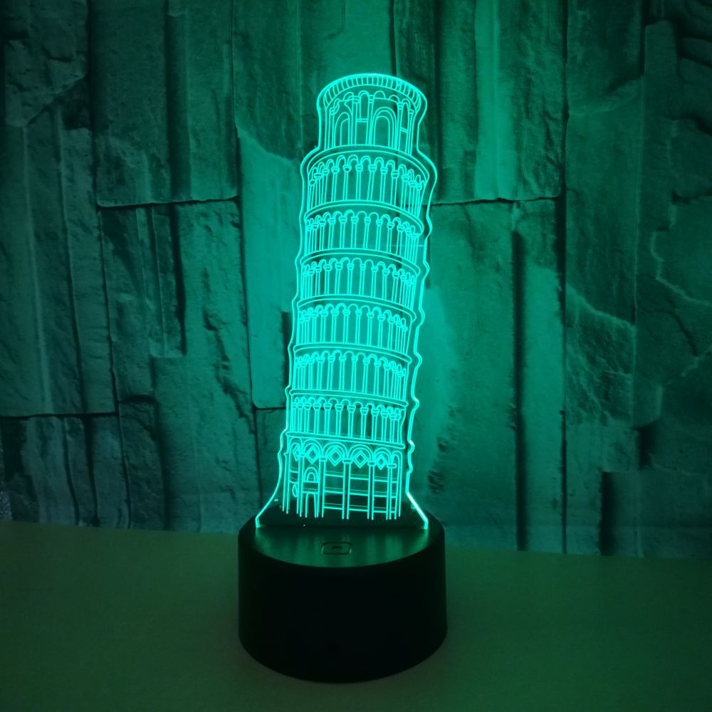 Custom building shape La Tour Eiffel Eiffel Tower 3D Night Lights USB Powered LED Vision Lights Gift 3D Small Table Lamp