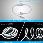 220V RGB LED Neon Light Silicone Neon Strip Flexible Luces Rubber Cuttable Strip