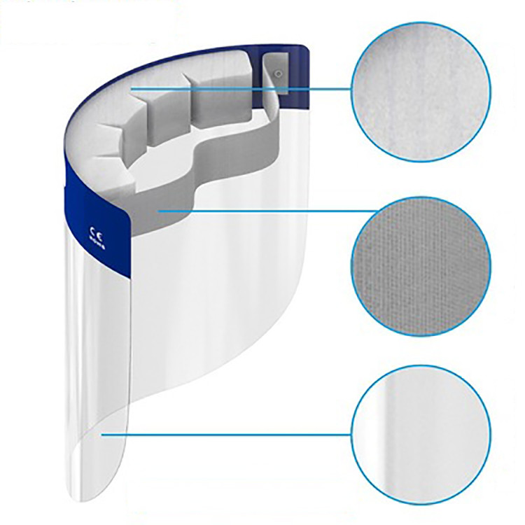 PET Safety Safety Face Shield / Adjustable Face Shield 320*220 Mm