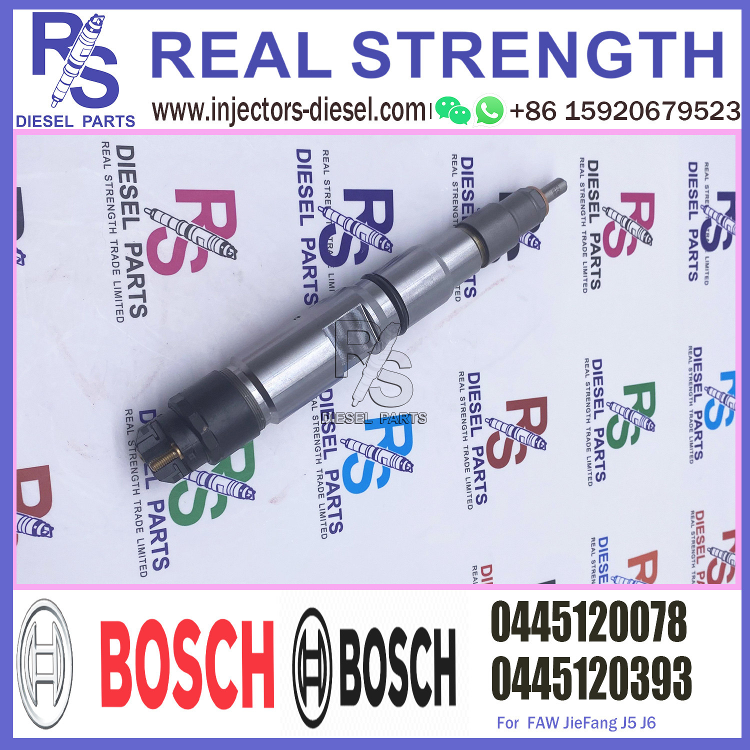 OEM BOSCH Diesel Injector Faw Engine Bosch Common Rail Injector 0445120078
