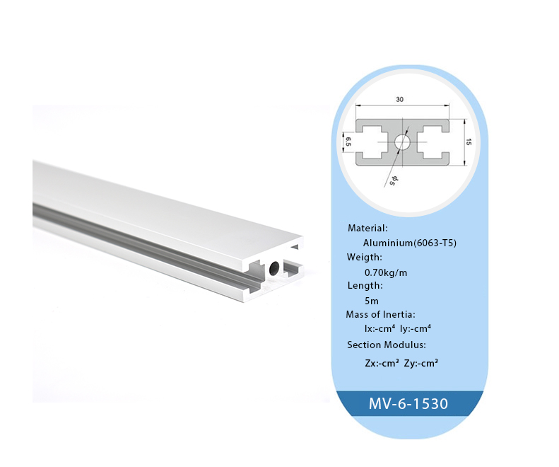 MV-6-1530 T Slot 4080 6063 T Slot Aluminum Extrusion