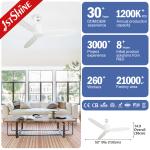 Timer and English Operating 3 Wooden Blades DC Motor Ceiling Fan with Remote