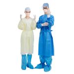 50g Blue Disposable Hospital Surgical Gowns , Level 2 Yellow SMMS Waterproof