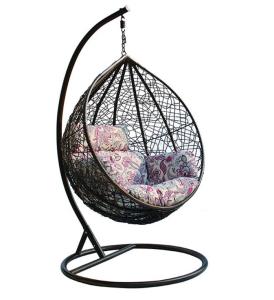 Quality Outdoor Patio PE Rattan Swing Chair With Metal Frame Cheap Egg shaped Hanging Chair wholesale