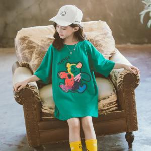 Quality Small quantity clothing factory Comfortable Fabric Cartoon Bear Print T Shirt Girls Tops 90cm To 130cm wholesale