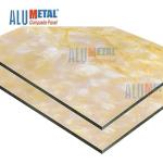 Nacreous Crossbond Marble Aluminum Composite Panel 0.05mm 5800mm Anti Static
