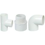 3 Way PVC Drainage Pipe Fittings White Tee Elbow Plumbing