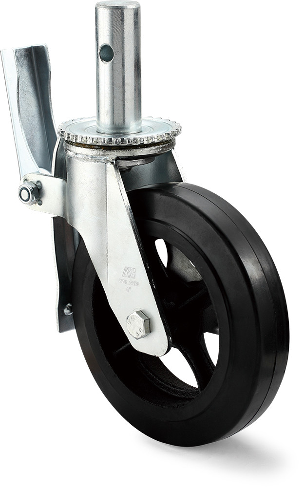 8 inch scaffold caster cast iron wheels rubber caster wheels eagle frame 300kgs
