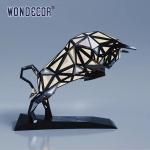 Large Scale Polished Stainless Steel Sculpture Public Art Geometric Animal Cow