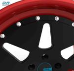 23 Inch Deep Dish Forged Wheels Rims PCD 5-139.7 Brushed Red