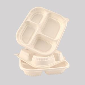 Quality 242*214*48mm 1.2L 4 Compartment Meal Tray Waterproof wholesale