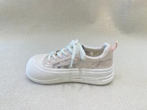 Quality Round Head Womens Pink Casual Shoes Rubber Outsole Pink Casual Sneakers wholesale
