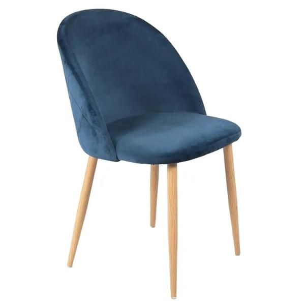 Customizable Wooden Legs Velvet Fabric Restaurant Chairs for Dining Room