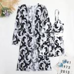 Ladies Three Piece Swimwear Bikini Solid Color 3 Piece Swimsuit Floral Special