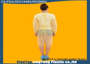 Quality Durable Elastic Cuff Disposable Dressing Gowns , Disposable Surgical Apron OEM Service wholesale