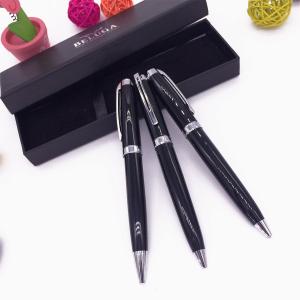 Quality Metal Twist Advertising Pen with Customized Logo Printing in Gift Box wholesale