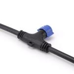 Male Female Waterproof Electrical T Connectors , 20A PA66 T Type 2 Pin Connector