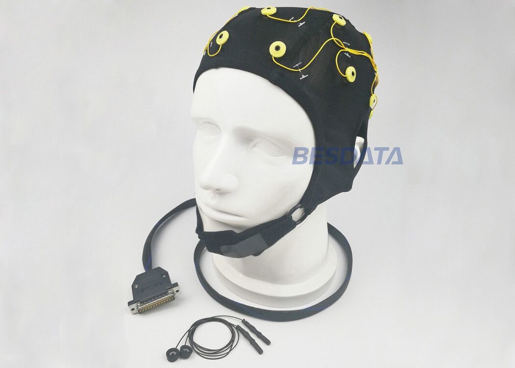 Portable 32 Channel EEG Electrode Cap Brain Test EEG Hat Black