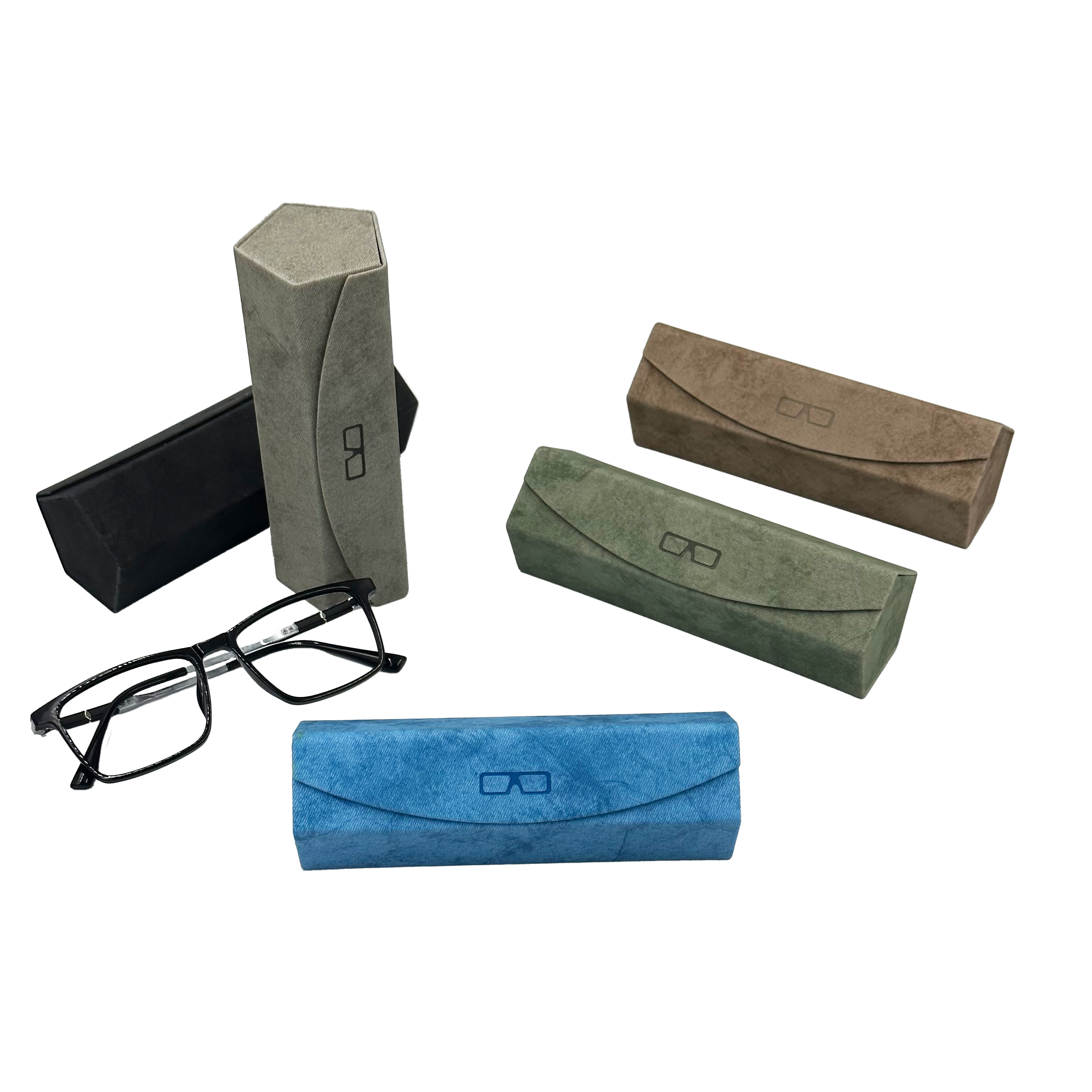 Classic Mens Reading Glasses Case Triangle Sunglasses Case Scratchproof