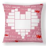 Personalized Sublimation Pillow Cover With Big Heart For Valentine's Day