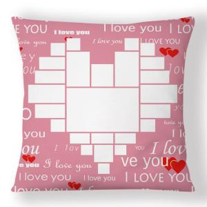 Quality Personalized Sublimation Pillow Cover With Big Heart For Valentine's Day wholesale