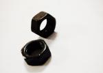 Black 18mm Fine Thread Nut , M18 Hex Nut 1.5mm Pitch High Precision Fastener